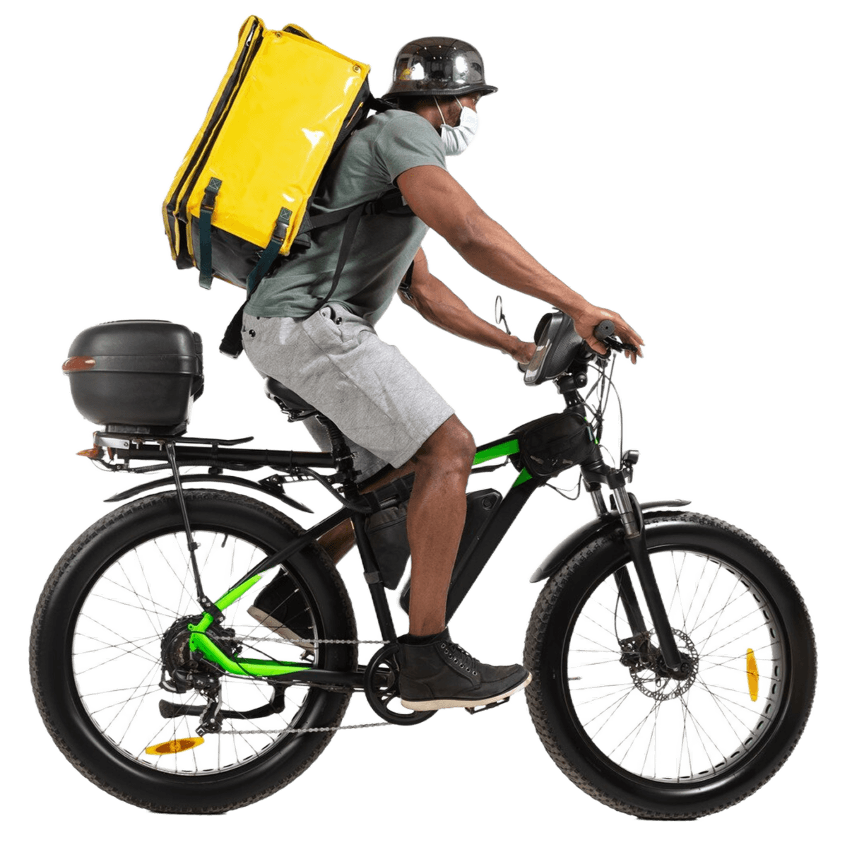 Pharmora delivery rider on a scooter